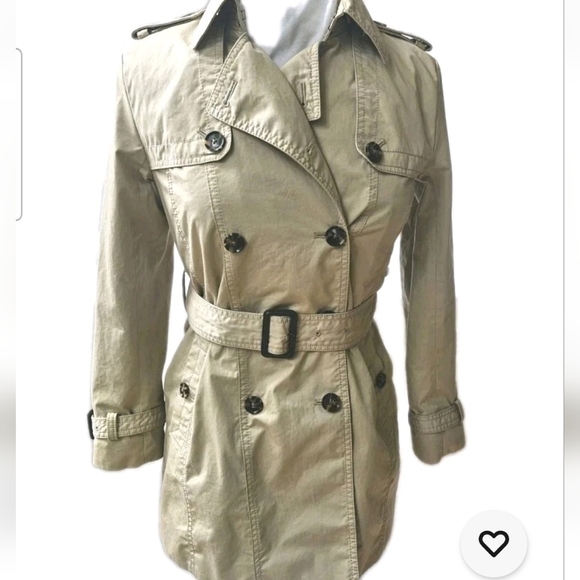 Banana Republic Women's Classic Khaki Trench Coat Size XS Excellent Condition - Picture 1 of 10